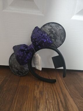Disney Villains Purple Sequin Bow Headband